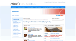 Desktop Screenshot of healthlibrary.stlouischildrens.org